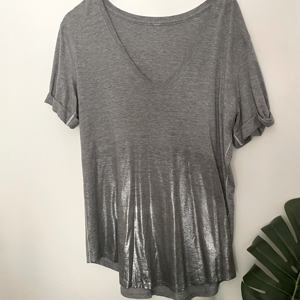 Lululemon ‘Love’ Grey V Neck With Shimmer